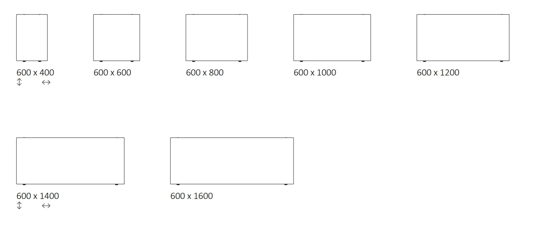 Rozměrový nákres radiátoru TERMA