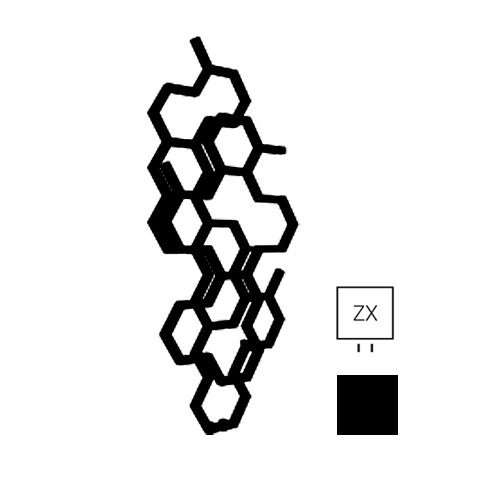 TERMA Hex dizajnový radiátor 1220 × 486 mm, 346 W, farba Heban, stredové pripojenie