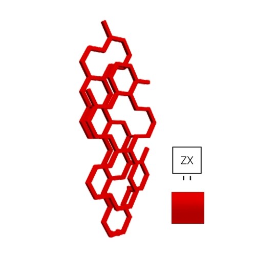 TERMA Hex dizajnový radiátor 1220 × 486 mm, 346 W, farba červená 3028 soft, stredové pripojenie