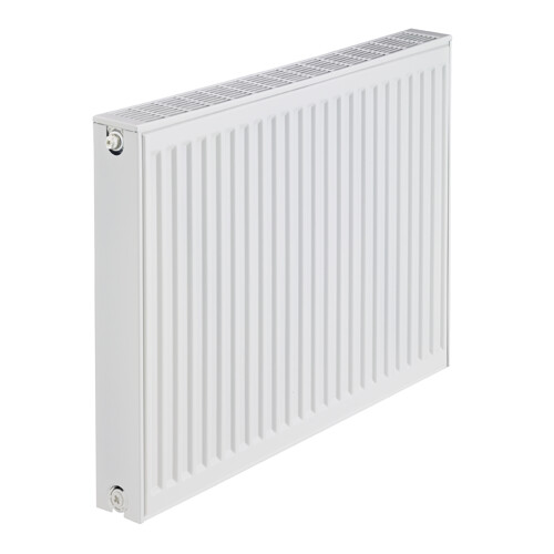 Doskový radiátor Classic Compact 300 × 1800 mm, 1768 W, Typ 22, farba biela, bočné pripojenie, horná mriežka, úchyty vrátane držiakov a príslušenstva