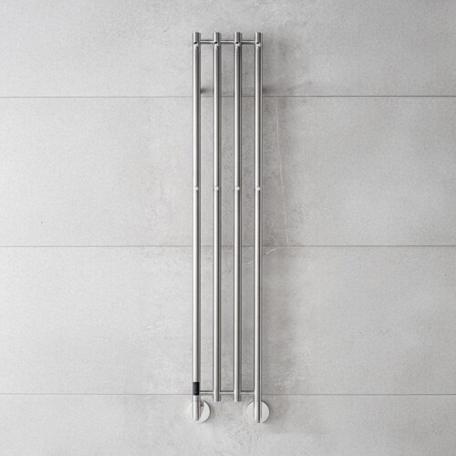 P.M.H. MONA elektrický sušák 331 × 1533 mm, el. ovládání vlevo, přímé napojení do zdi vpravo, Leštěná nerez (MO1SS-R)