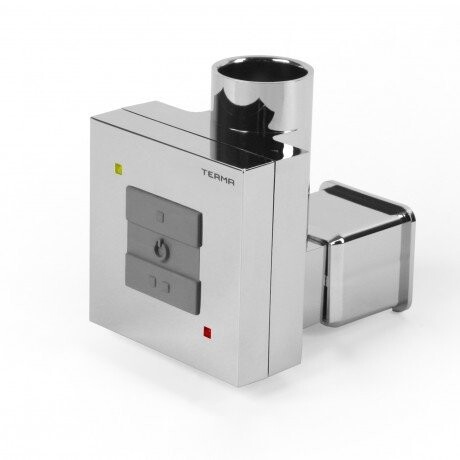 Elektrický regulátor TERMA KTX 1, chrom, přímé napojení ze zdi do svorkovnice s krytkou