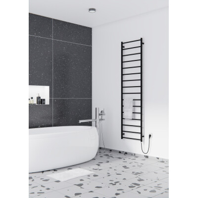 ISAN Melody Aura kúpeľňový radiátor 1860 × 500mm, 522 W, čierna RAL 9005