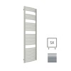 TERMA Dexter koupelnový radiátor 1760 × 500 mm, 762 W, barva Silver Matt, připojení spodní
