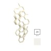 TERMA Hex dizajnový radiátor 1220 × 486 mm, 346 W, farba biela 9016, stredové pripojenie