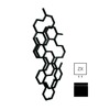 TERMA Hex dizajnový radiátor 1220 × 486 mm, 346 W, farba čierna 9005 mat, stredové pripojenie