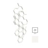 TERMA Hex dizajnový radiátor 1220 × 486 mm, 346 W, farba biela 9016 soft, stredové pripojenie