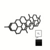 TERMA Hex dizajnový radiátor 502 × 1126 mm, 317 W, farba čierna 9005 mat, levé pripojenie