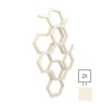 TERMA Hex dizajnový radiátor 821 × 486 mm, 248 W, farba biela 9016, stredové pripojenie