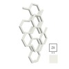 TERMA Hex dizajnový radiátor 821 × 486 mm, 248 W, farba biela 9016 soft, stredové pripojenie