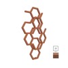 TERMA Hex dizajnový radiátor 821 × 486 mm, 248 W, farba Bright Copper, stredové pripojenie