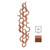 TERMA Hex dizajnový radiátor 1700 × 573 mm, 500 W, farba Bright Copper, stredové pripojenie