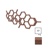 TERMA Hex dizajnový radiátor 502 × 1126 mm, 317 W, farba Copper, pravé pripojenie