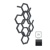 TERMA Hex designový radiátor 821 × 486 mm, 248 W, barva Metallic Black, středové připojení