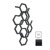 TERMA Hex designový radiátor 821 × 486 mm, 248 W, barva černá 9005 soft, středové připojení