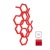TERMA Hex designový radiátor 821 × 486 mm, 248 W, barva červená 3028 soft, středové připojení